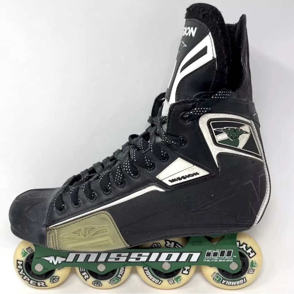 Mission DSX Inline Skates Roller Hockey Blades HiLo Vanguard Mens Size 6E EUC